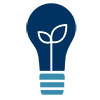 blue lightbulb icon